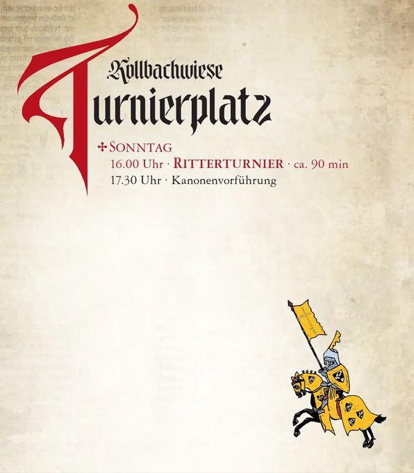 Kollbachwiese Turnierplatz - Programm: So. - Mittelalterfest Arnstorf 