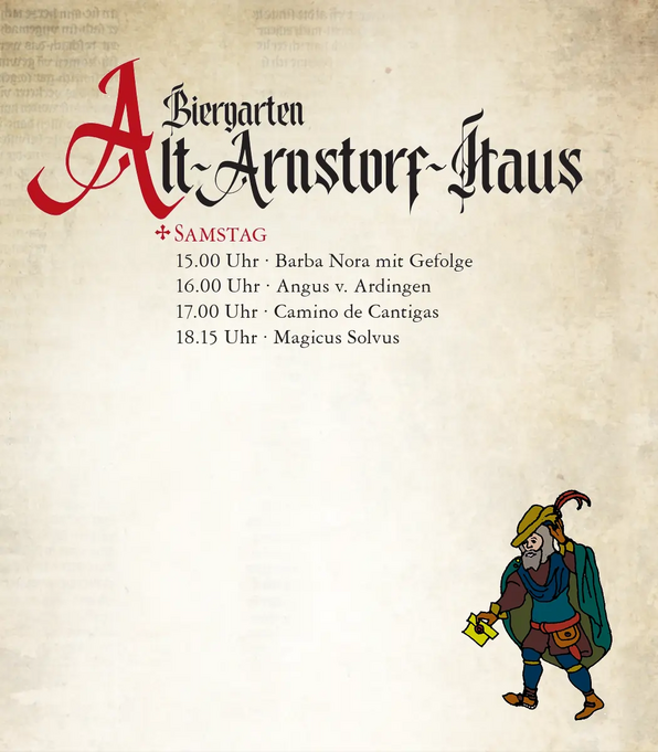Biergarten - Alt-Arnstorfer-Haus - Programm: Samstag - Mittelalterfest Arnstorf